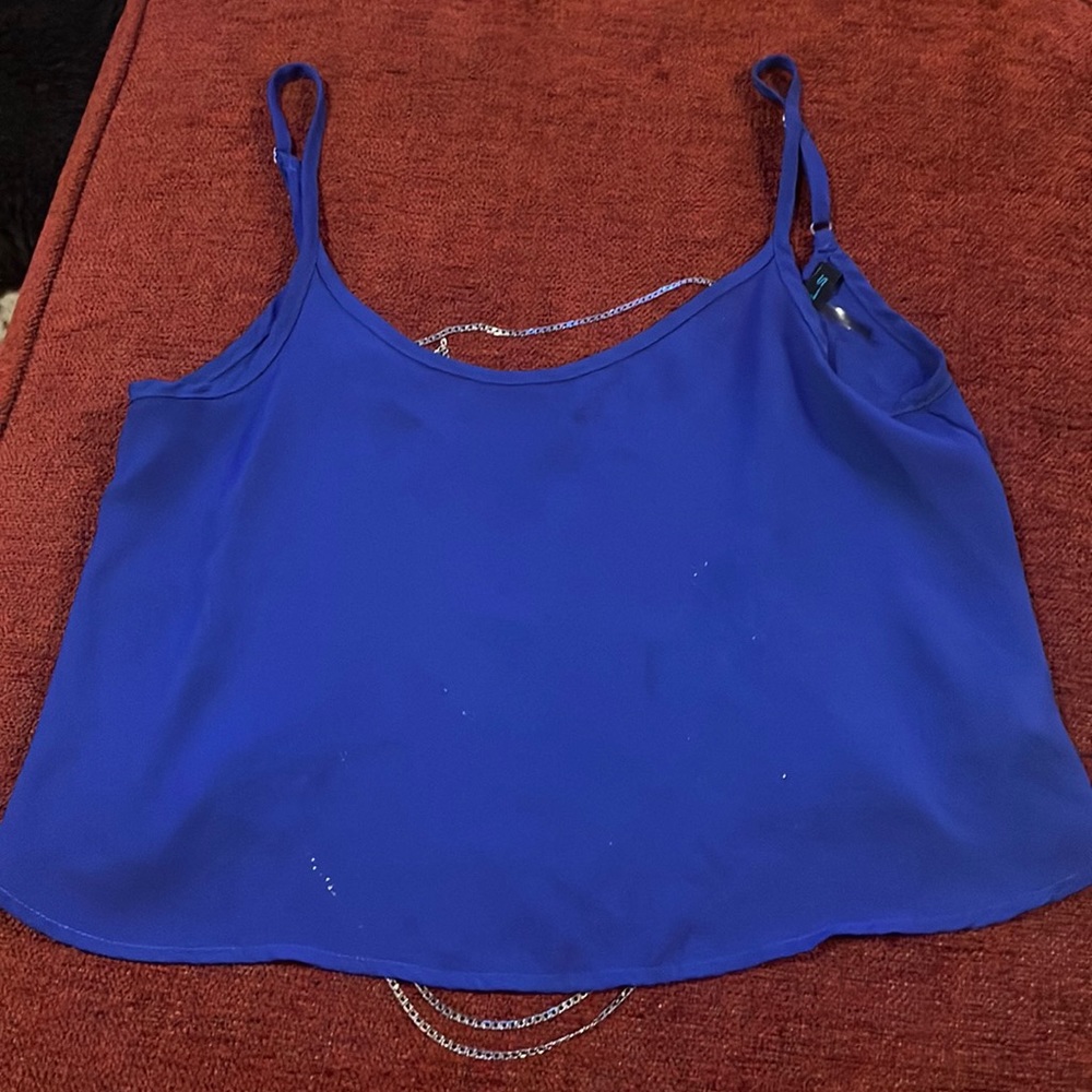 CALS Open Back Silver Chain Camisole